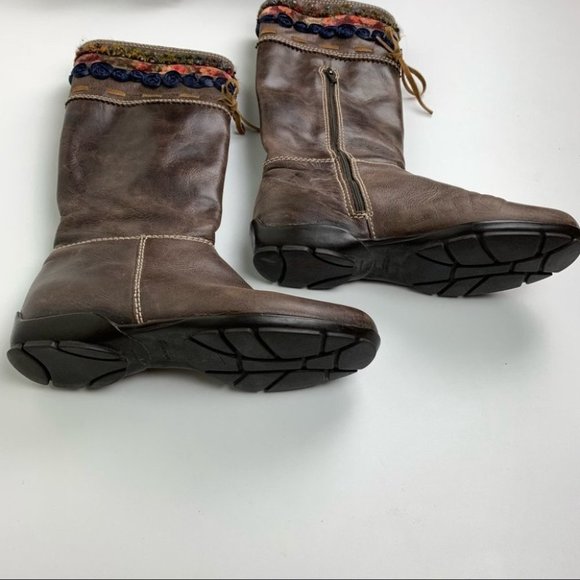 𝅺Brown's Couture Sacha Brown  Leather Tall Boots - Picture 2 of 6